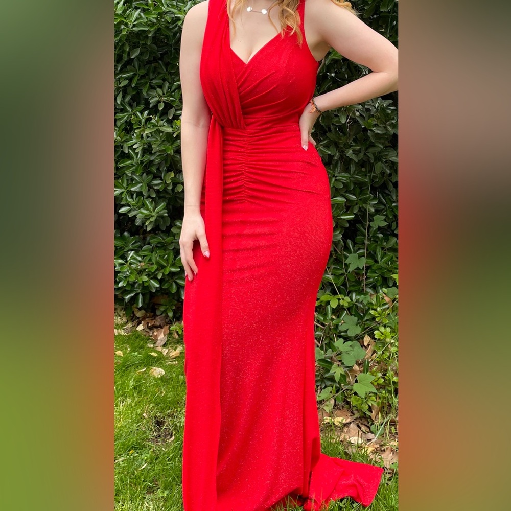 Elegant Red Evening Gown